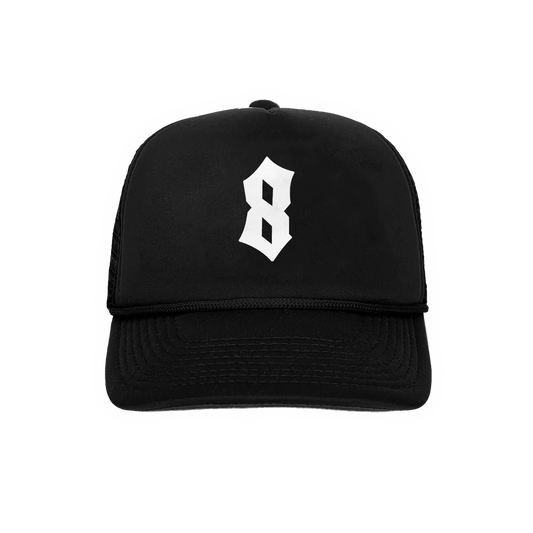 Panda Trucker Cap - Black