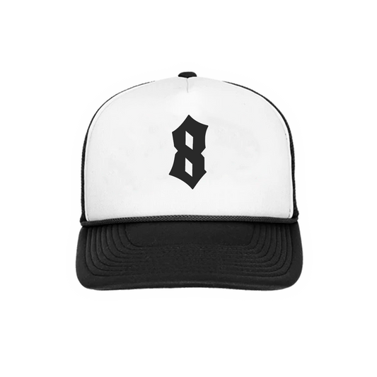 Panda Trucker Cap - Black & White