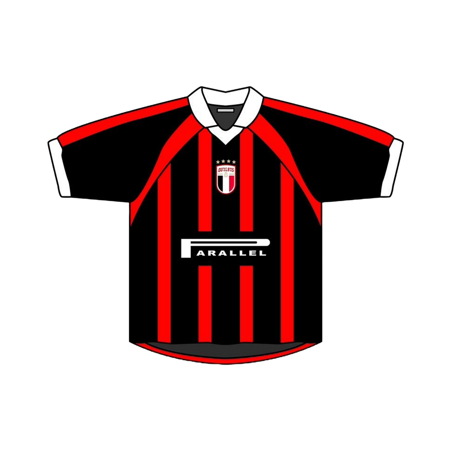 Classica Euro Striped Jersey - Red & Black